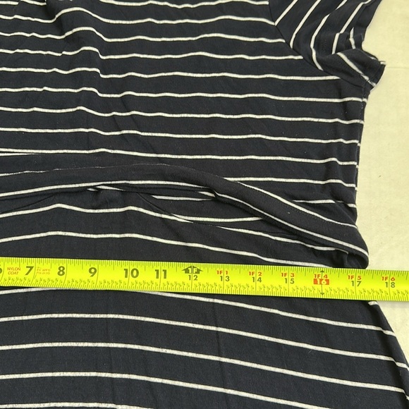 Seraphine Navy White Striped Fit & Flare Maternity Nursing Dress Rowan Size 12 - Picture 10 of 14